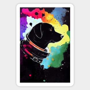 Astronaut black lab Magnet